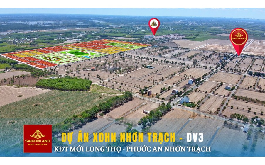 Saigonland chính chủ Cần bán vài nền Nhà Phố, Liên Kế tại dự án Hud và XDHN Nhơn Trạch Đồng Nai